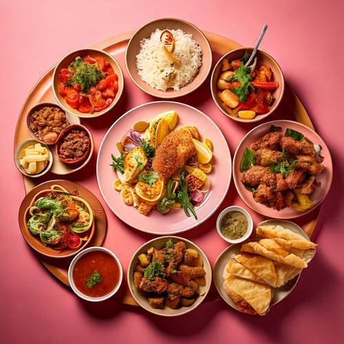 Essen aus verschiedenen Kulturen